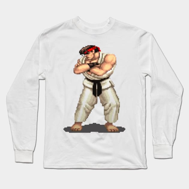 Street Fighter - Ryu Victory Stance Long Sleeve T-Shirt by Xanderlee7